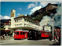 6354 Vitznau Foto AK Bahnhof Vitznau Rrigi-Bahn Bergbahn