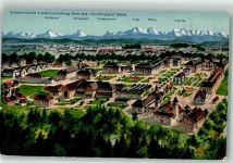 3000 Bern Berne Lithographie Landesausstellung 1914 Ansicht gegen Süden