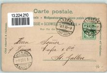 2000 Neuchâtel Neuenburg 1903 Gebrauchsspuren Hotel es Postes Monument de la Republique Hotel des Alpes et Hotel Terminus Emile Haller Properétaire Lithographie