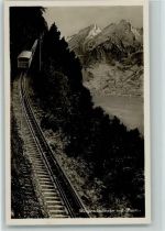 Bürgenstockbahn mit Pilatus Foto ca 1935 AK