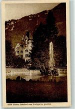 8750 Glarus - Springbrunnen im Volksgarten Bahnhof