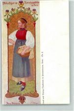 3000 Bern Berne - Pfeilerfigur im Kornhauskeller Trachtenfrau