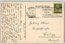 Bern Berne Werbestempel Schweizer Woche 1924 Phila Schweiz