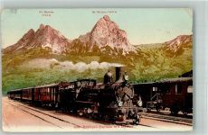 Sankt Gotthard TI 1912 Foto AK Eisenbahn Gotthard-Express Mythen