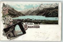 6440 Brunnen 1897 Lithographie Axentraße