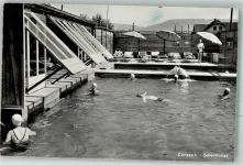5330 Bad Zurzach 1957 Foto AK Schwimmbad