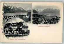 6060 Sarnen 1912 Gebrauchsspuren Gasthaus Pension Seiler