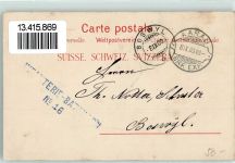 5000 Aarau 1900 Lithographie Städt. Schulhaus Kirchentreppe Gerechtigkeitsbrunnen