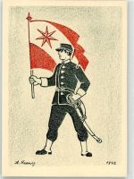 3600 Thun Lithographie sign. A.Koenig Uniform Sgraffito Haus Wermuth