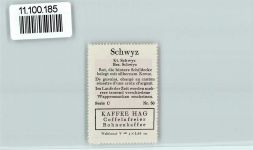 6430 Schwyz - Vignette Wappen Kaffee Hag ca 1920-1940