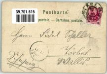 1901 Gebrauchsspuren Edelweiss Flagge Berge
