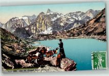Hospiz Großer Sankt Bernhard Pass - See Mönch mit Hunden