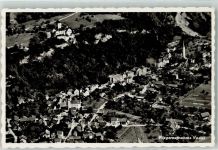 9490 Vaduz Foto AK Fliegeraufnahme Kirche Schloss