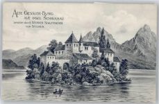 Schwanau Insel Künstlerkarte Gessler Burg