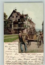 Maison de Thurgovue, Thurgauer Landhaus, Bauernwagen Motiv Schweiz 1901
