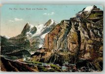 3825 Mürren 1909 - The Alps Eiger Monk and Maiden Mts