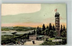 8835 Feusisberg 1906 Foto AK Aussichtsturm Gasthaus Etzel-Kulm