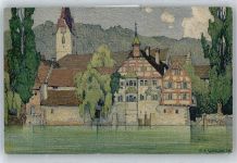 8260 Stein am Rhein - Künstlerkarte (Schlatter), Kloster