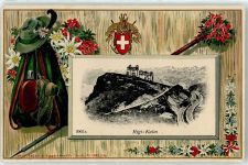 6410 Rigi Kulm 1909 Prägedruck Wappen