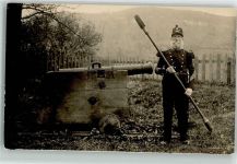 4663 Aarburg Privatfoto AK Soldat Kanone Uniform