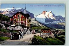 Klausen 1923 - Hotel Klausen Passhöhe mit Schneehorn Oldtimer