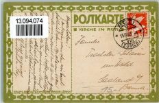 8630 Rüti ZH 1933 Lithographie / Künstlerkarte Kirche , Graph. Anstalt Wolfensberger , gute Erhaltung AK