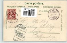 6215 Beromünster 1898 BOAKC Lithographie Stiftskirche Pfarrkirche Verlag Künzli Nr 759