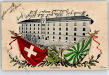 Haidenhaus - 1905, Kaserne, Thurgau, Stempel Füsilier-Bataillon Nr. 125, Fahnen, Wappen