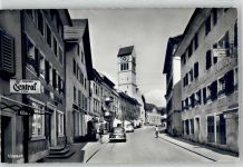 8730 Uznach - Straße Cafe Central Kirche Auto Gasthaus Gemsu