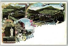 4438 Langenbruck Lithographie Sanatorium Christ Sophokles Belchenfluh Hochgebirg.