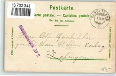 5040 Schöftland 1902 BOAKC Lithographie Neues Bezirks Schulhaus Kirche Pfarrhaus Alte Post Schulhaus Bierbrauerei Uehlinger