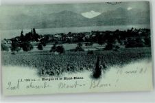 1110 Morges 1901 Mondschein Mont Blanc