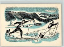 2000 Neuchâtel Neuenburg Gebrauchsspuren Skifahrer