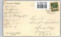 8857 Vorderthal Wägital - Kraftwerk Wäggital, Foto-Karte (Stauchungen)