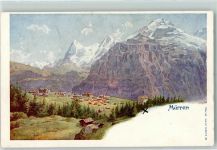 3825 Mürren Künstlerkarte sign.