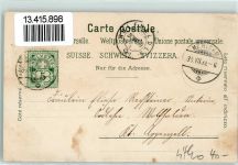 9100 Herisau 1899 Lithographie Heinrichsbad Krankenhaus Poststrasse