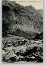 3864 Guttannen - Dorfpartie mit Gelmenhörner Berge, gute Erhaltung AK