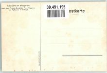6430 Schwyz Gebrauchsspuren Schlacht am Morgarten Gemälde F. Wagner Künstlerkarte