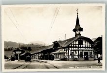 3770 Zweisimmen Foto AK Bahnhof Eisenbahn