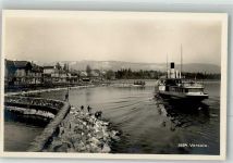 1290 Versoix Foto AK Hafen Dampfschiff