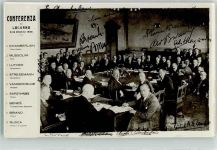 6600 Locarno Foto AK Faksimile Unterschriften Konzerenz 1925 Sieben völkerrechtliche Vereinbarungen wurden hier verhandelt Mussolini