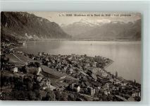1820 Montreux - La Dent du Midi - Vue générale Bahnhof