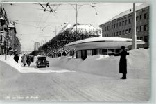 2300 La Chaux-de-Fonds Foto AK Auto Straße Winter
