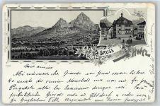 6430 Schwyz Lithographie Rathaus