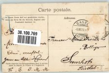 Basel Bâle Elefant Zoo 1906 Gebrauchsspuren