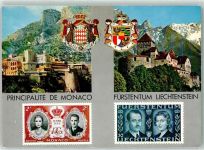 Fürstentum Monaco Liechtenstein Burg Schloss Wappen Krone Fürst Fürstin Prin Prinzessin