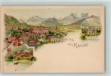 7310 Bad Ragaz 1899 Lithographie Gruss aus - Verlag Müller & Trüb