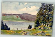 Le Sentier Vallée de Joux sign. Gruffel, B. Motiv Schweiz 1935 Künstlerkarte