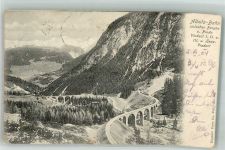 7482 Bergün Bravuogn 1904 Foto AK Bergbahn Albula-Bahn