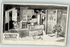 8700 Itschnach 1921 Radierung Pension Klubhütte zur Gablette Zollikon